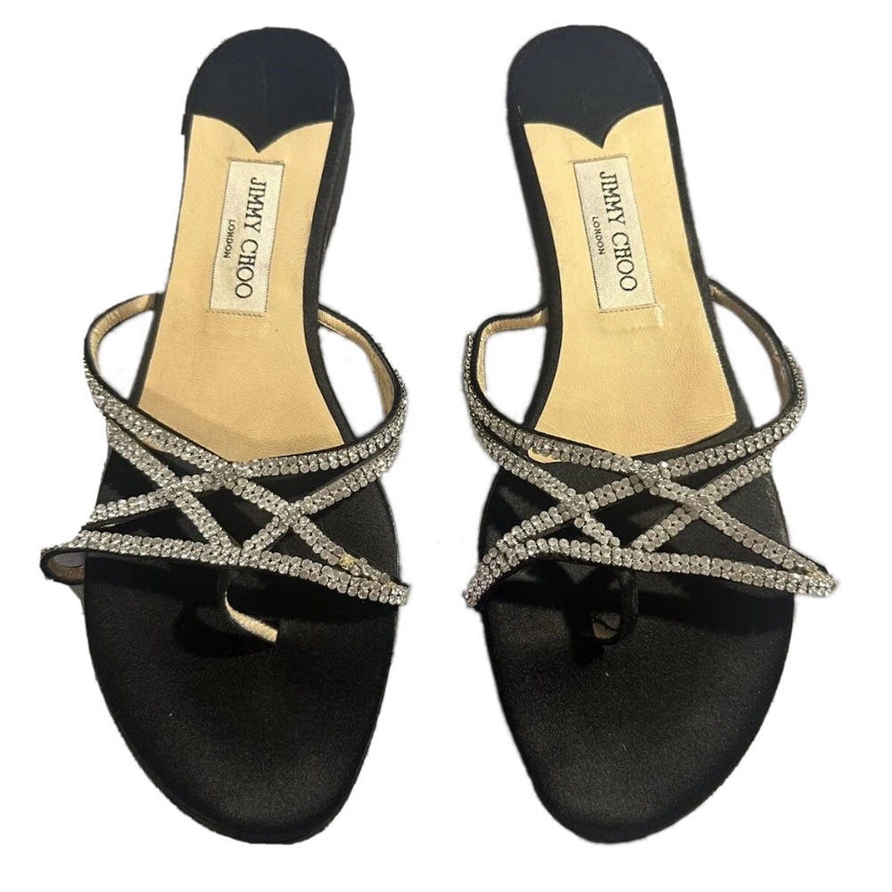Jimmy Choo Crystal slides, size 41 (10.5)